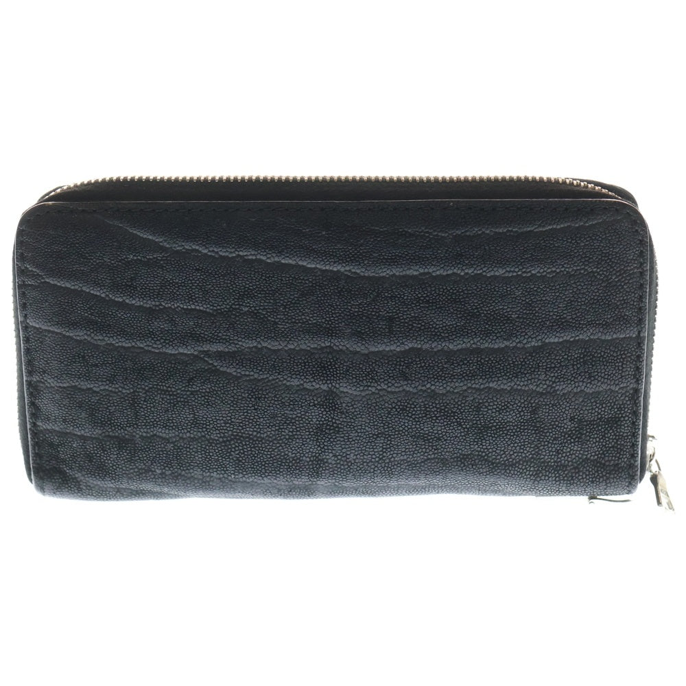 ISAMU KATAYAMA BACKLASH(イサムカタヤマバックラッシュ) ELEPHANT ROUND FASTNER WALLET レザー ラウンドジップ ロングウォレット 長財布 ブラック 887-03