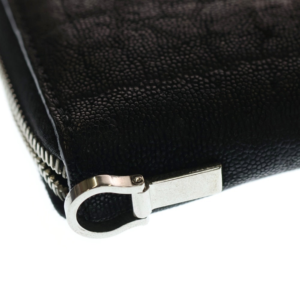 ISAMU KATAYAMA BACKLASH(イサムカタヤマバックラッシュ) ELEPHANT ROUND FASTNER WALLET レザー ラウンドジップ ロングウォレット 長財布 ブラック 887-03