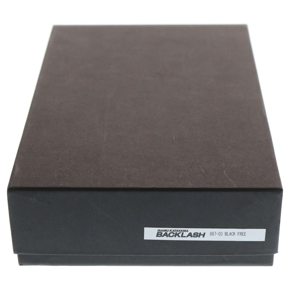 ISAMU KATAYAMA BACKLASH(イサムカタヤマバックラッシュ) ELEPHANT ROUND FASTNER WALLET レザー ラウンドジップ ロングウォレット 長財布 ブラック 887-03