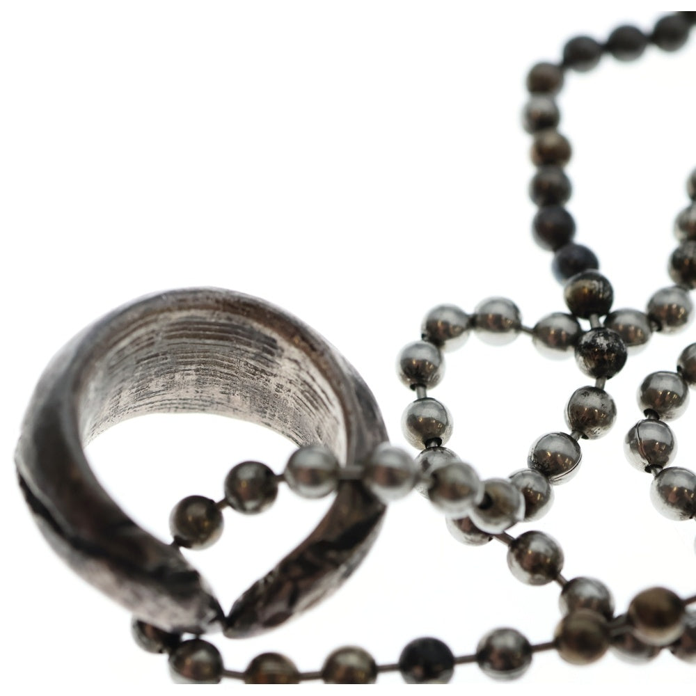 ISAMU KATAYAMA BACKLASH(イサムカタヤマバックラッシュ) ×JUN UEZONO ジュン ウエゾノ ホーンリング ドックタグ ペンダントトップ ネックレス シルバー