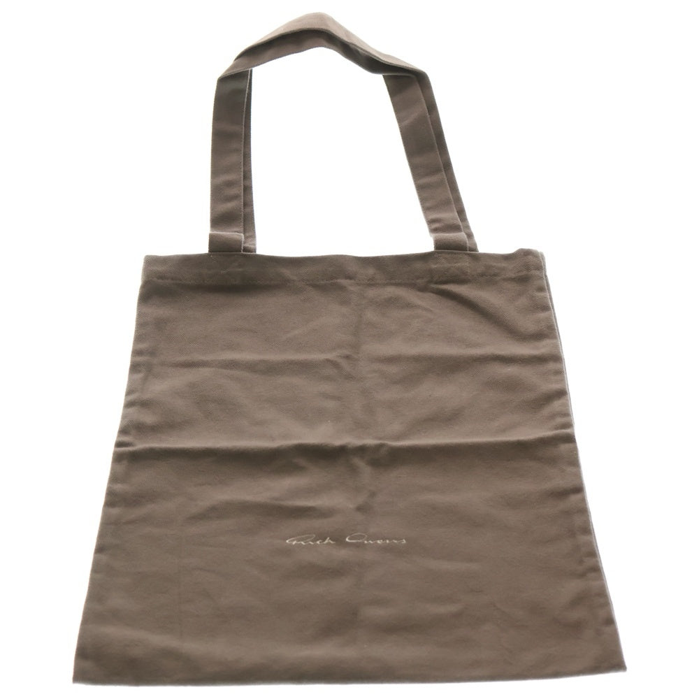 Rick Owens(リックオウエンス) ロゴデザイン コットン トートバッグ グレー