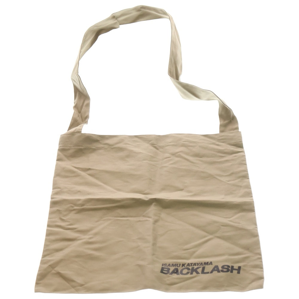 ISAMU KATAYAMA BACKLASH(イサムカタヤマバックラッシュ) ロゴプリント ミニ トートバッグ ベージュ