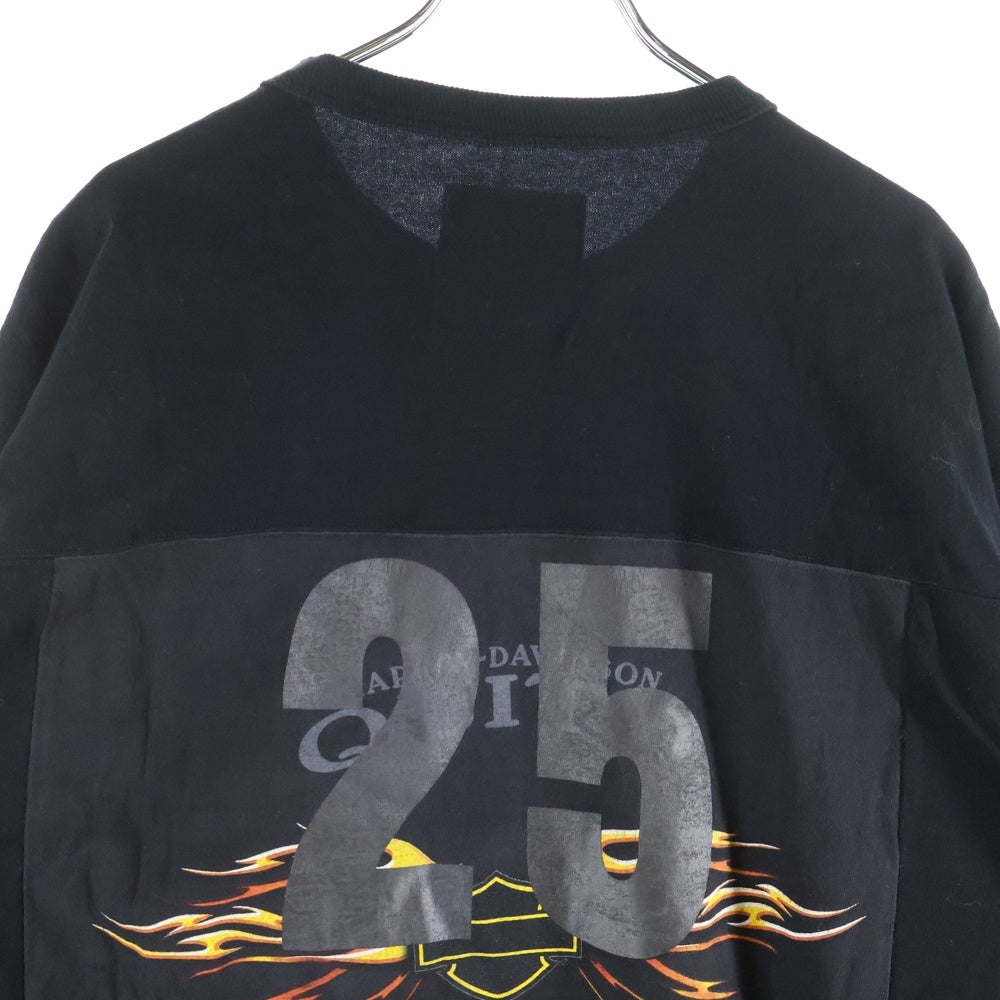 ISAMU KATAYAMA BACKLASH(イサムカタヤマバックラッシュ) 25th ヴィンテージTシャツ リメイク ロングスリーブカットソー ブラック BLM-SH-06C