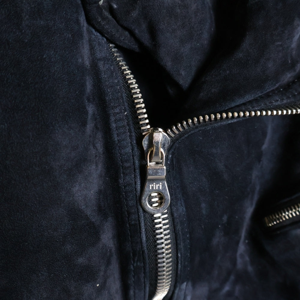 ISAMU KATAYAMA BACKLASH(イサムカタヤマバックラッシュ) ジャパンカーフ スエード ダブルライダース レザージャケット ブラック 1878-RS