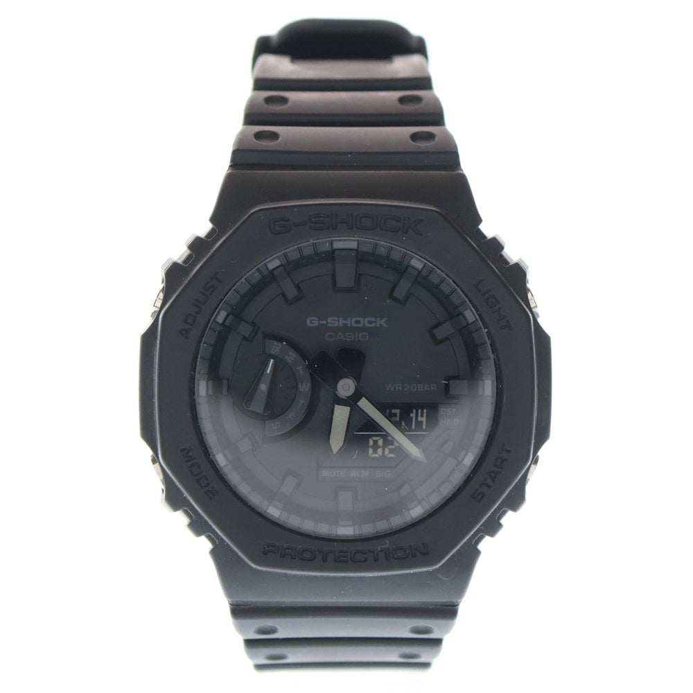 CASIO G-SHOCK(カシオ ジーショック) ラバーベルト クオーツ アナログウォッチ 腕時計 ブラック GA-2100