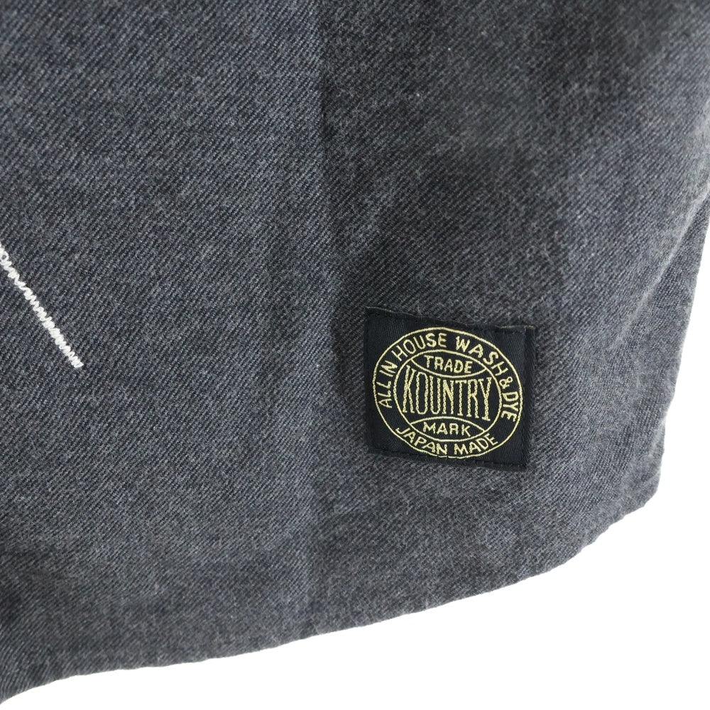 KAPITAL(キャピタル) 綿ウール GREAT KOUNTRY ベースボールシャツ グレー K2505SS215
