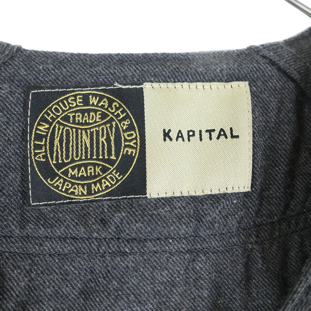 KAPITAL(キャピタル) 綿ウール GREAT KOUNTRY ベースボールシャツ グレー K2505SS215