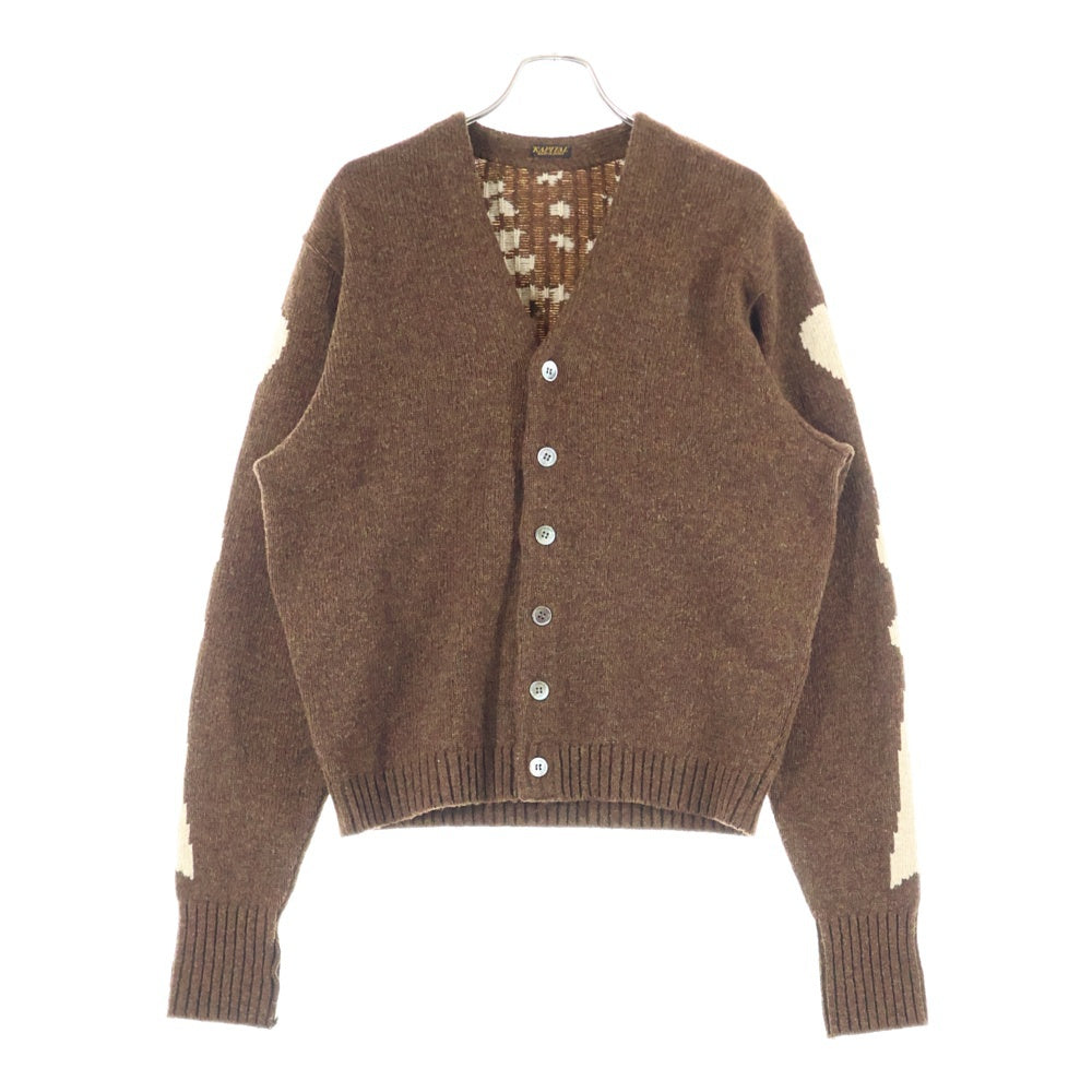 KAPITAL キャピタル 5G ウール BONE ショートカーディガン KAPITAL(キャピタル) 5G ウール BONEショートカーディガン ブラウン EK
