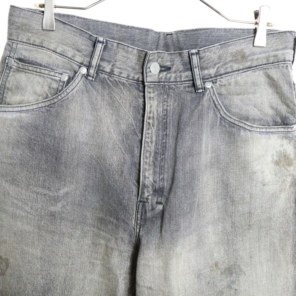 ANCELLM(アンセルム) 23AW AGING BLACK DENIM STRAIGHT 5P PANTS エイジング ストレート 5P デニムパンツ ブラック ANC-PT35-C