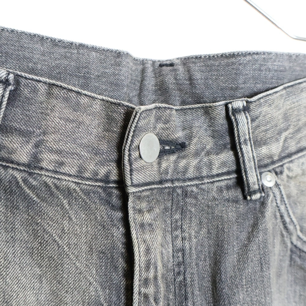 ANCELLM(アンセルム) 23AW AGING BLACK DENIM STRAIGHT 5P PANTS エイジング ストレート 5P デニムパンツ ブラック ANC-PT35-C