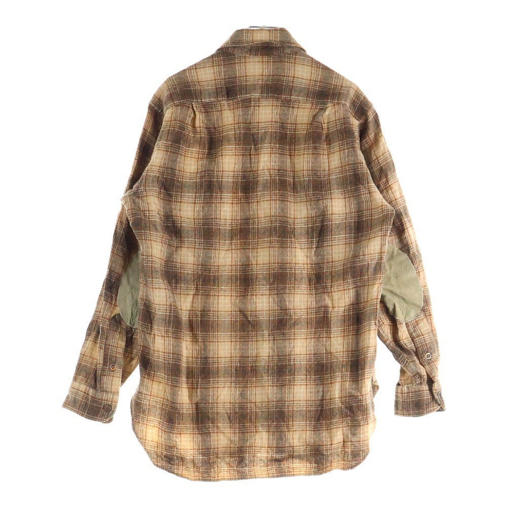 PENDLETON(ペンドルトン) 70S VINTAGE ウール ヴィンテージ 長袖チェックシャツ ブラウン