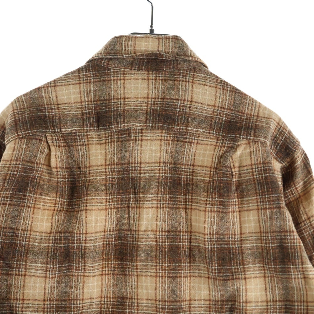 PENDLETON(ペンドルトン) 70S VINTAGE ウール ヴィンテージ 長袖チェックシャツ ブラウン