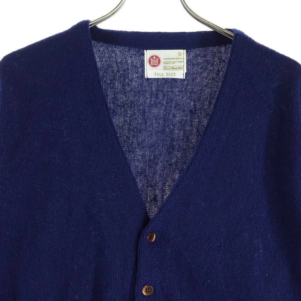 ヴィンテージ 70s ウール スポーツジャケットカーディガン型ピーターパンカラー 古着 70s Italy製 Brooks Brothers 針抜き ヘビー ウール ニット