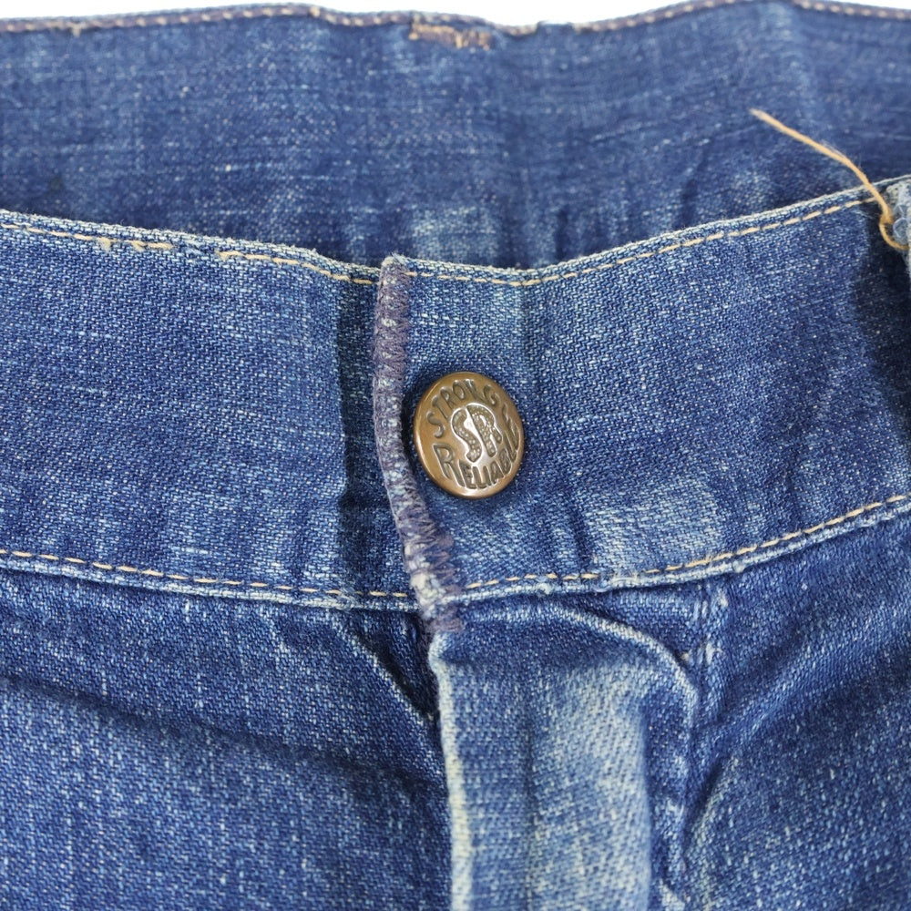 VINTAGE(ヴィンテージ) 60S VINTAGE STRONG RELIABLE ストロングリライアブル 両爪ZIP スナップボタン ヴィンテージ ペインターパンツ インディゴ