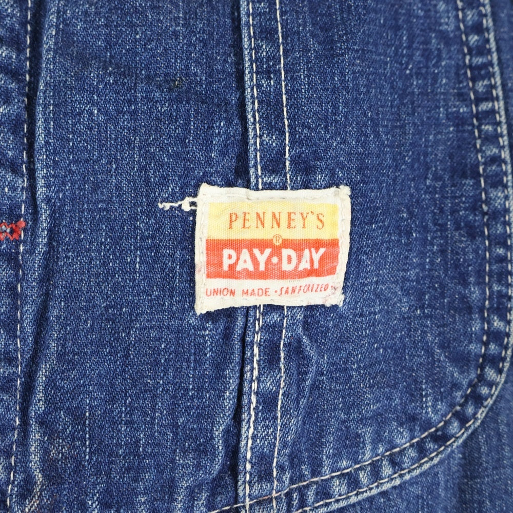 VINTAGE(ヴィンテージ) 50S VINTAGE PENNYS PAY-DAY ペニーズ ペイデイ ヴィンテージ カバーオール デニムパンツ インディゴ