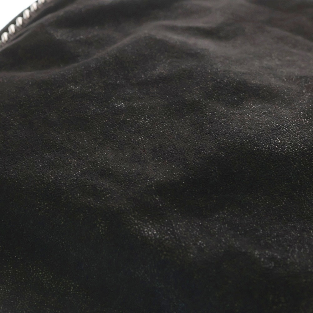 STELLA McCARTNEY(ステラマッカートニー) ファラベラ スモール グレイン加工 ヴィーガンシャギーディア 2Way チェーンショルダー トートハンドバッグ ブラック/シルバー レディース