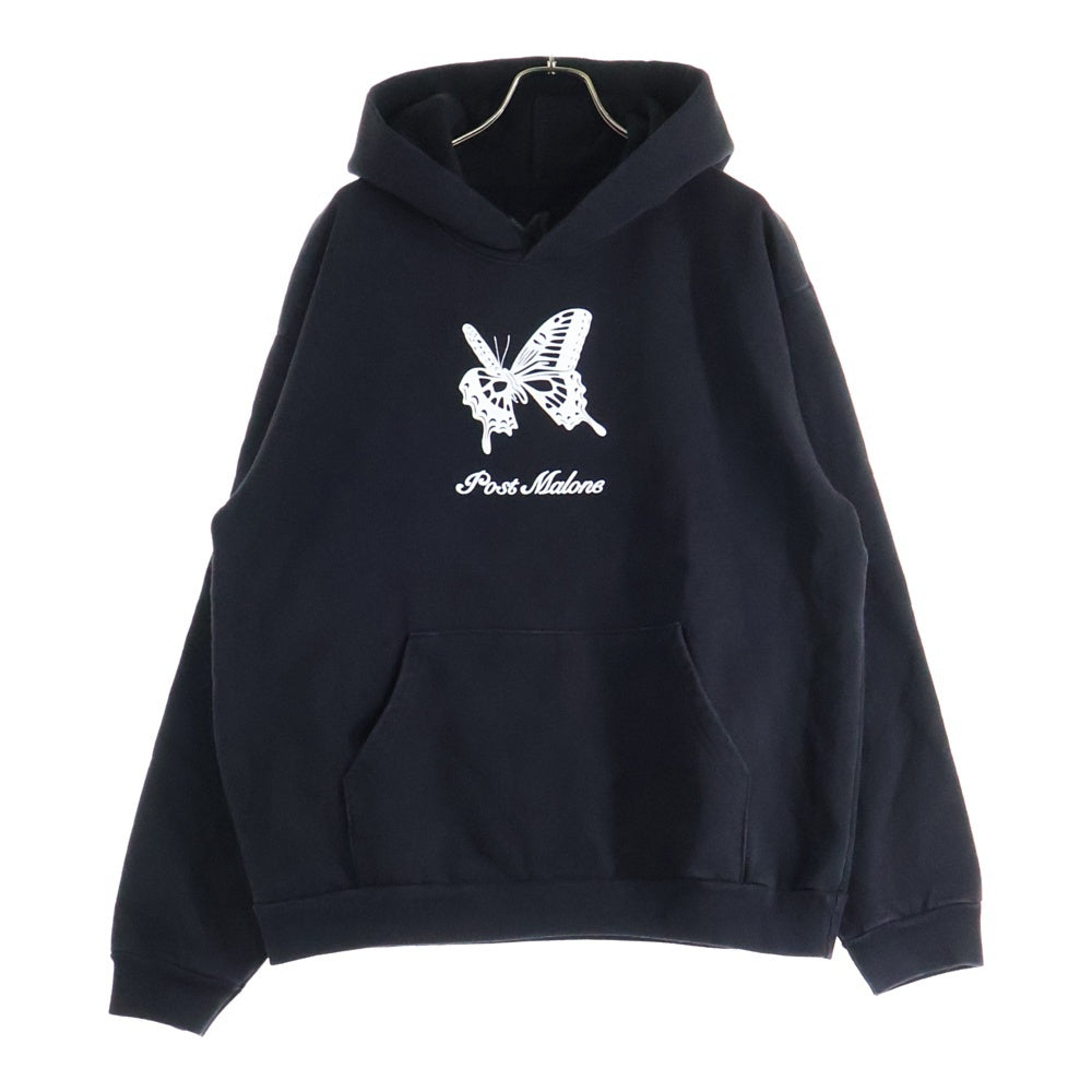 Post Malone(ポストマローン) Butterfly Knife バタフライ プリントスウェット プルオーバーパーカー ブラック