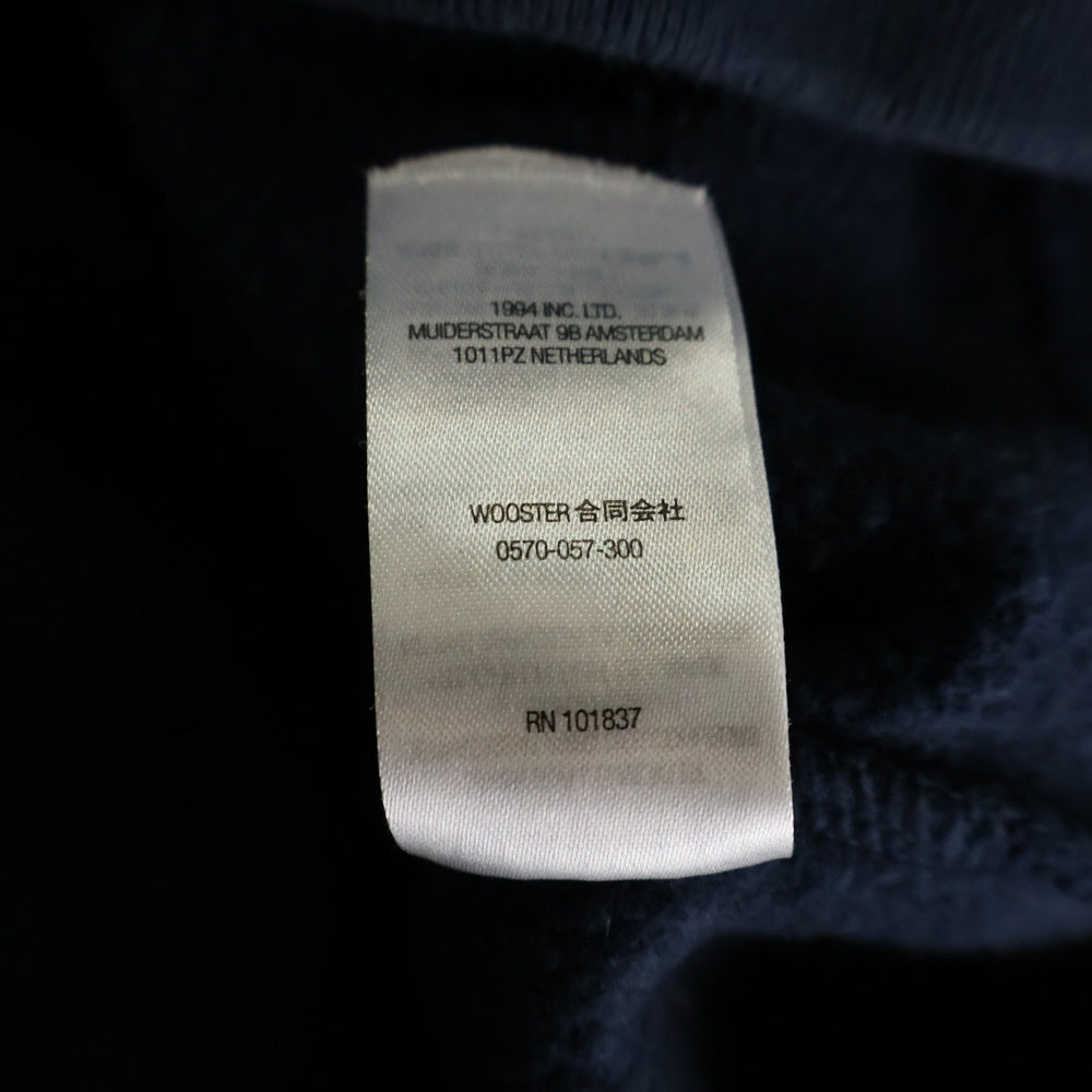 SUPREME(シュプリーム) 22AW Satin Applique Hooded Sweatshirt サテンアップリケ バックロゴプルオーバーパーカー ネイビー