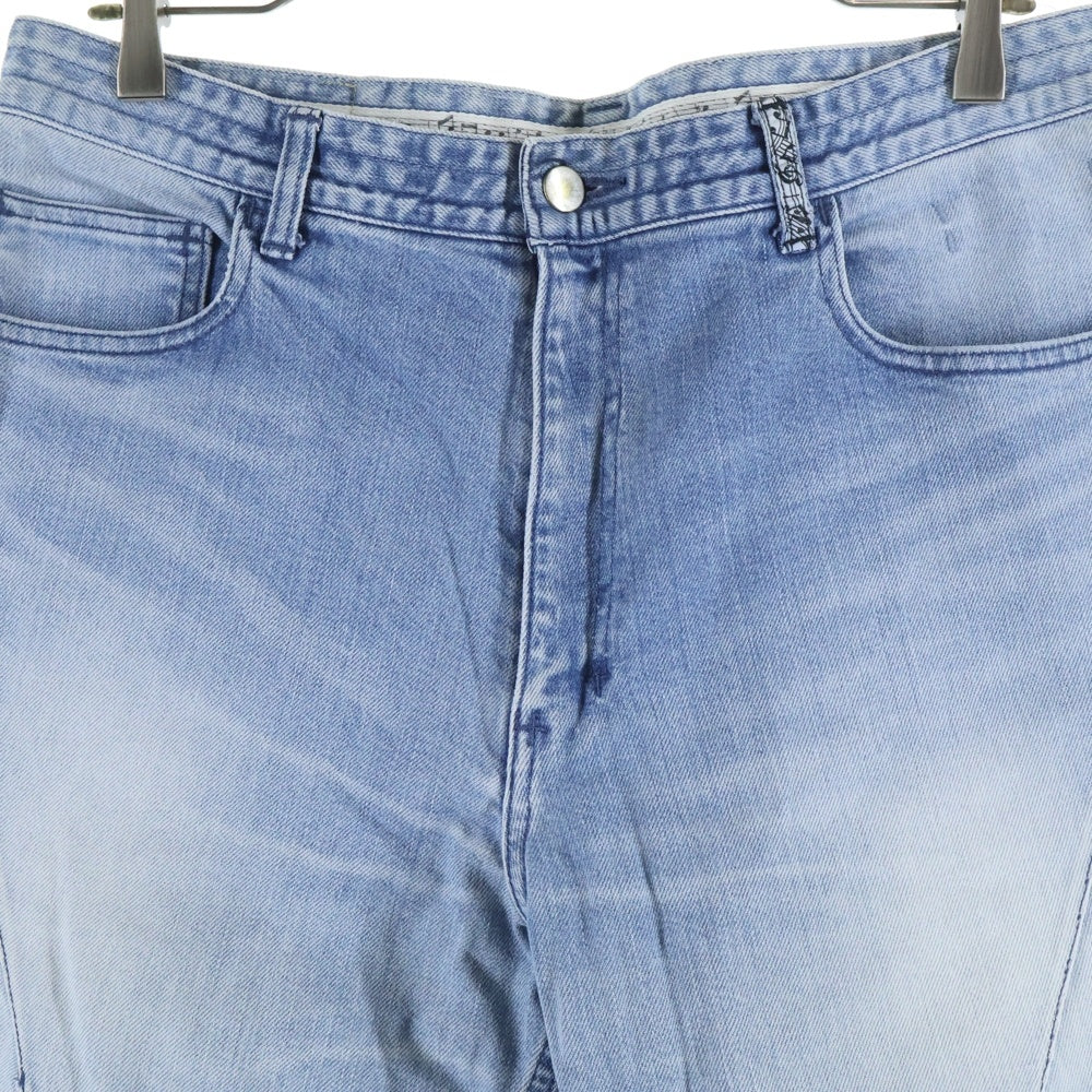 NUMBER (N)INE(ナンバーナイン) 裏地音符柄 ジップフライ ストレートデニムパンツ インディゴ