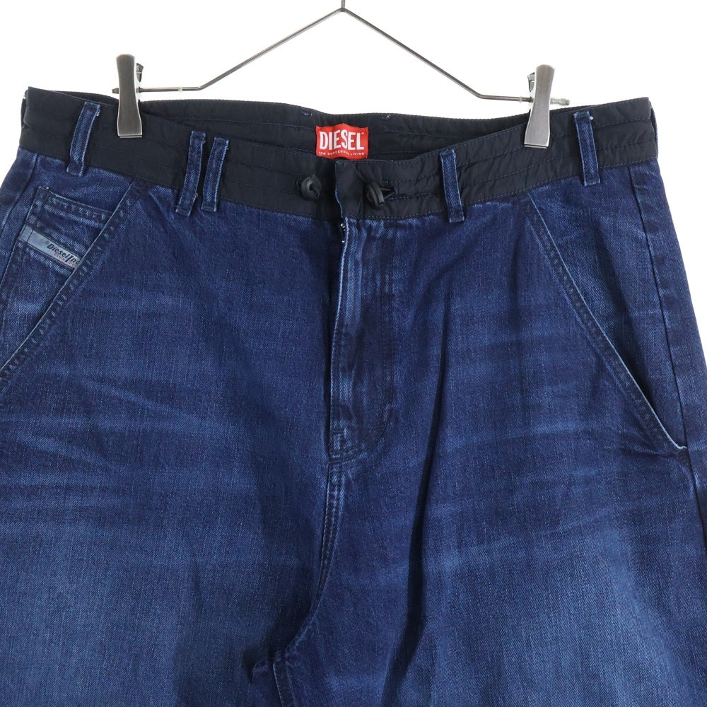 DIESEL(ディーゼル) JP-D-ANDRE-SHORT-S レイヤード加工 デニムショーツ ハーフパンツ インディゴ P01373