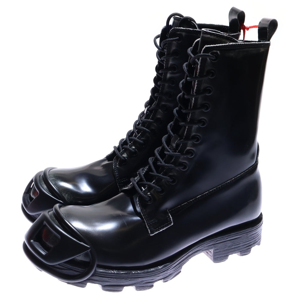 DIESEL(ディーゼル) D-HAMMER BT D フロントDロゴ サイド ジップアップブーツ ブラック US10.5/28.5cm Y03228 P4471 T8013