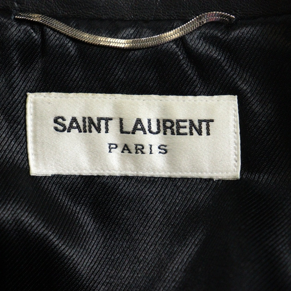SAINT LAURENT PARIS(サンローランパリ) 15AW L01 CLASSIC MOTORCYCLE LEATHER RIDERS JACKET クラシックモーターサイクル ライダースジャケット レザー ブラック 397290 Y5YA1