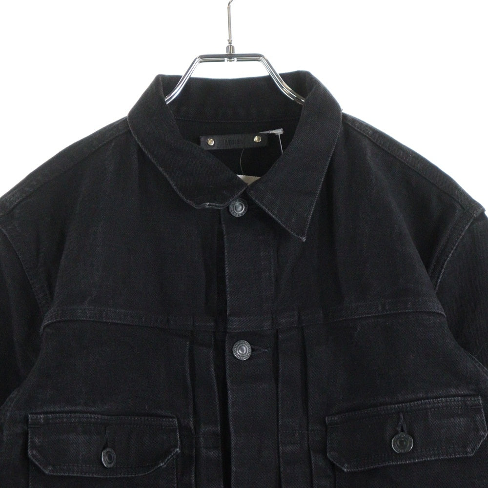MINEDENIM(マインデニム) BD STR TF-GJKT デニムジャケット ブラック GKT-803BL-99-032-4