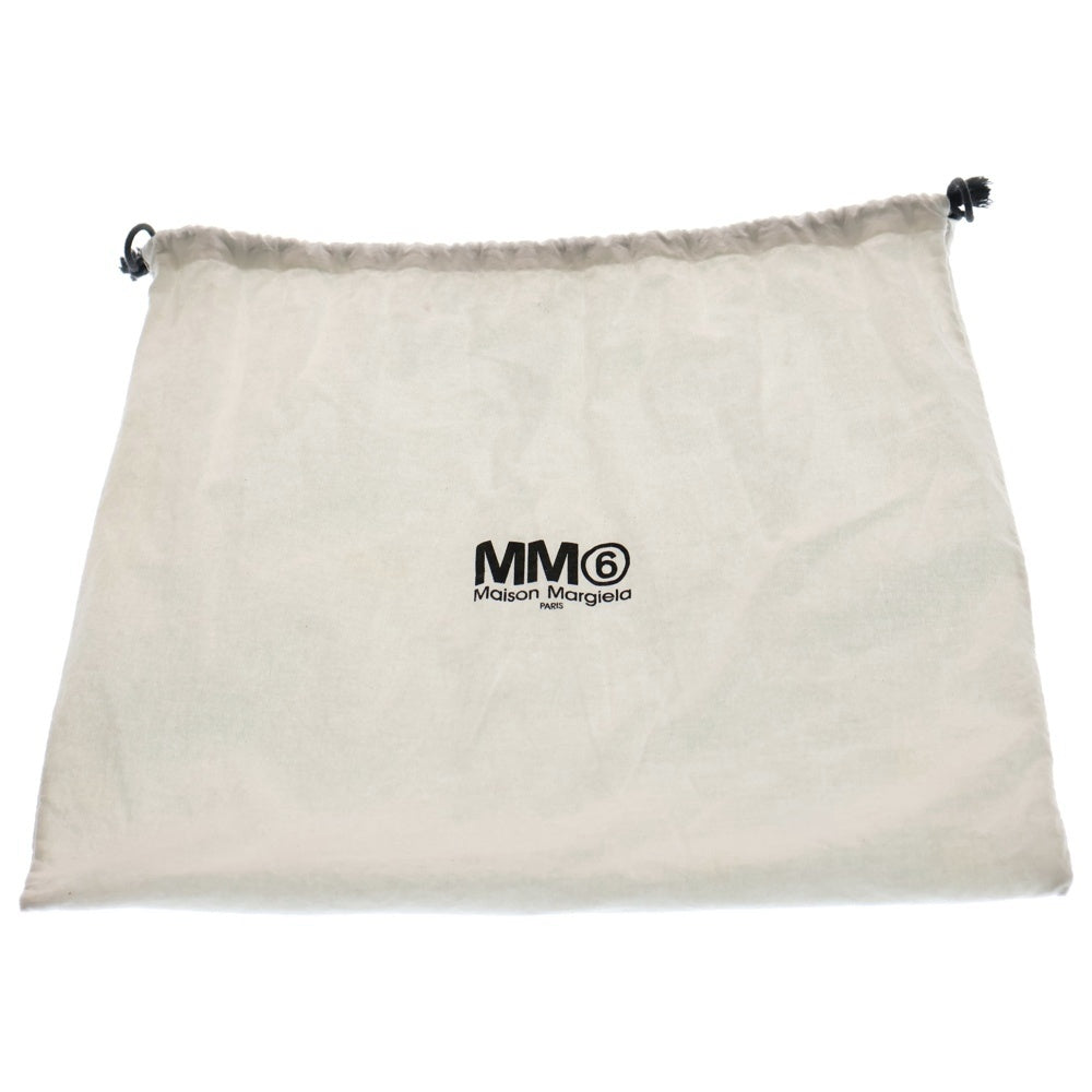 MM6 Maison Margiela(エムエムシックスメゾンマルジェラ) Zoom Logo Japanese Tote Small ズーム ロゴ ジャパニーズ レザー トート バッグ スモール ブラック S86WD0013