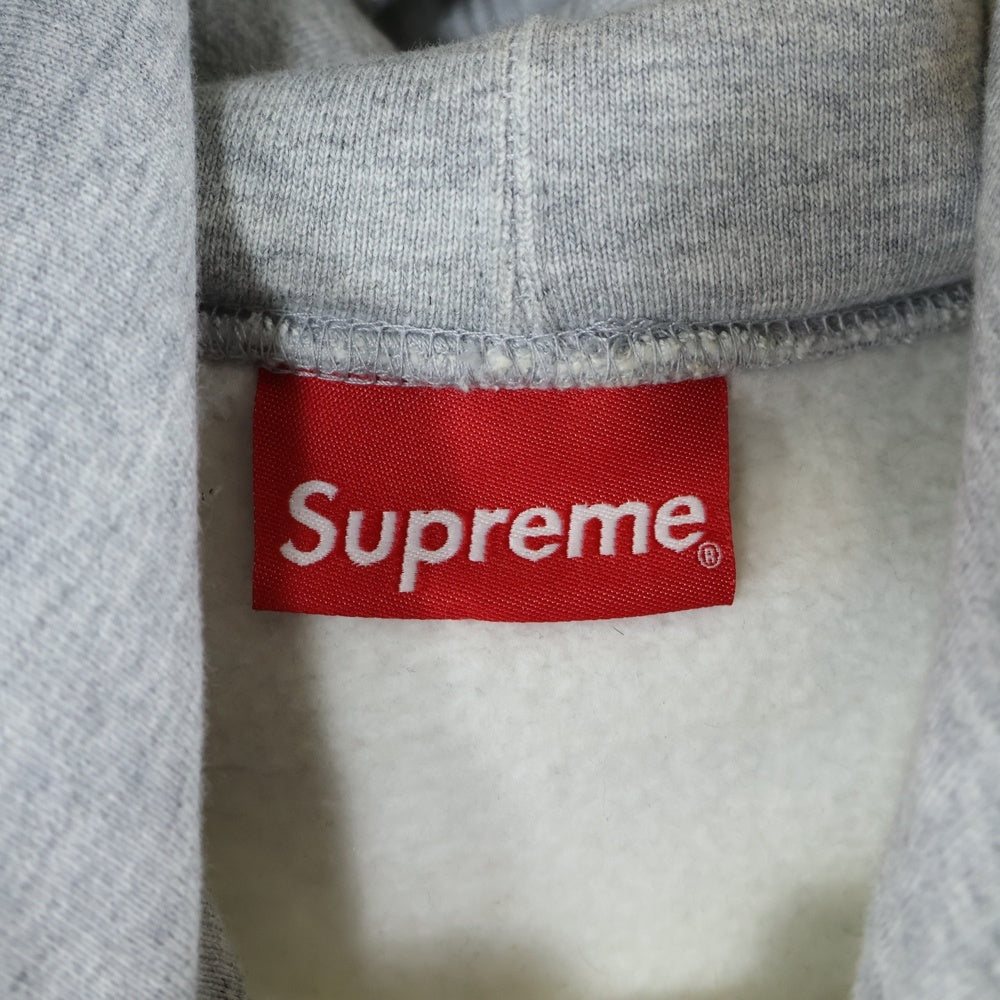 SUPREME(シュプリーム) 19AW Mirrored Logo Hooded Sweatshirt ミラード ロゴ フーデッド スウェット シャツ プルオーバーパーカー グレー
