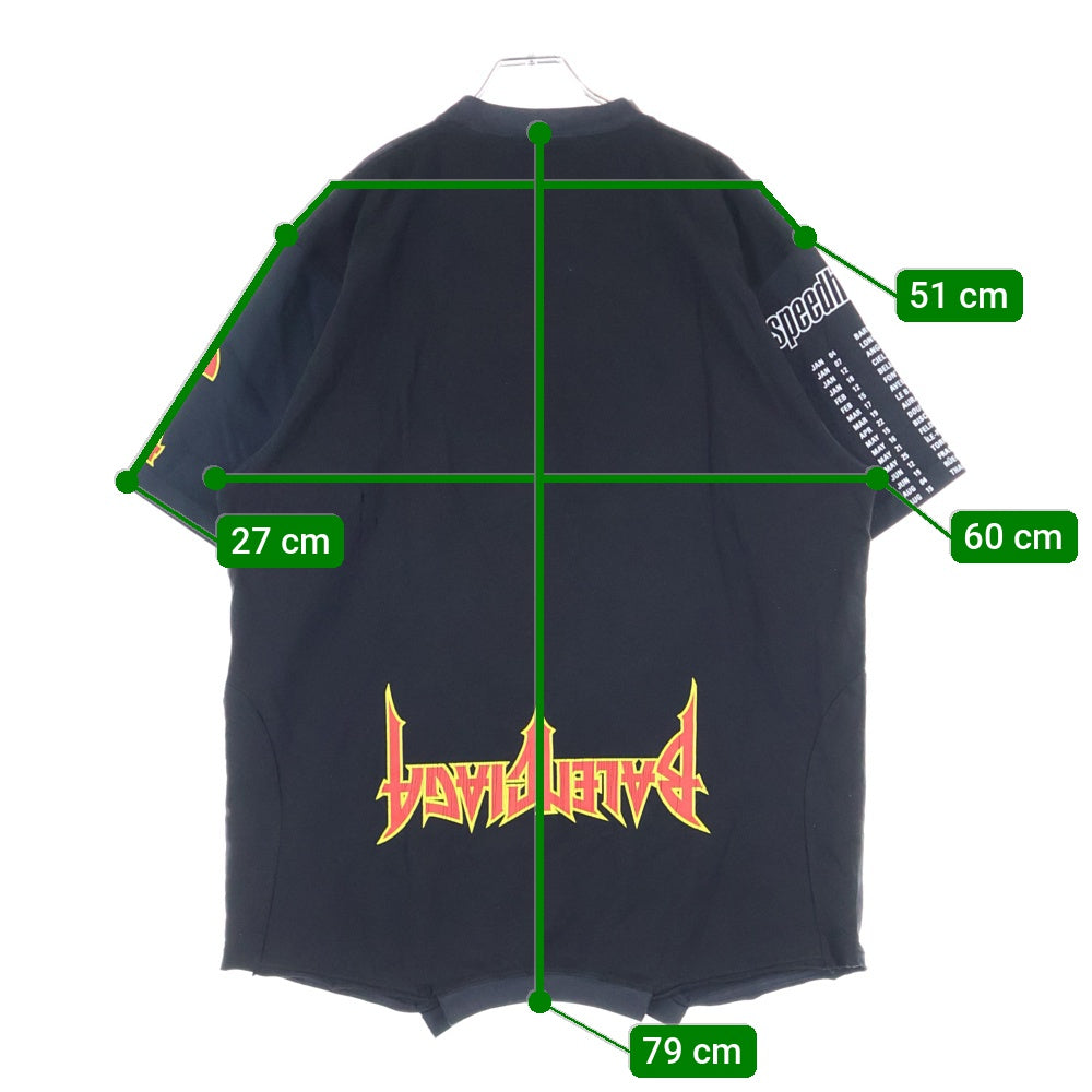 BALENCIAGA(バレンシアガ) 22SS Speed Hunter Upside Down Oversized Tee スピードハンターアップサイドダウンオーバーサイズ半袖Tシャツ ブラック 698811 TMVC9