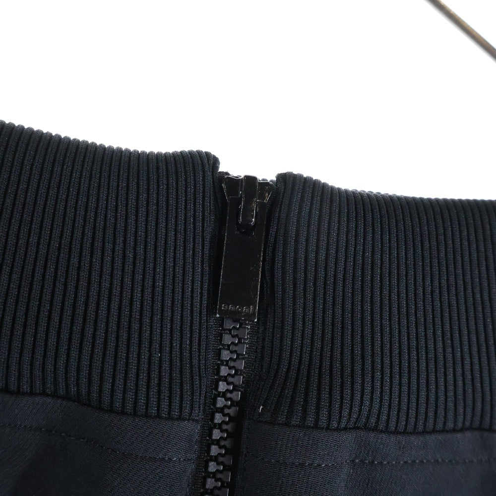 Sacai(サカイ) 23AW Technical Jersey Skirt テクニカル ジャージ スカート レディース ブラック23-06640