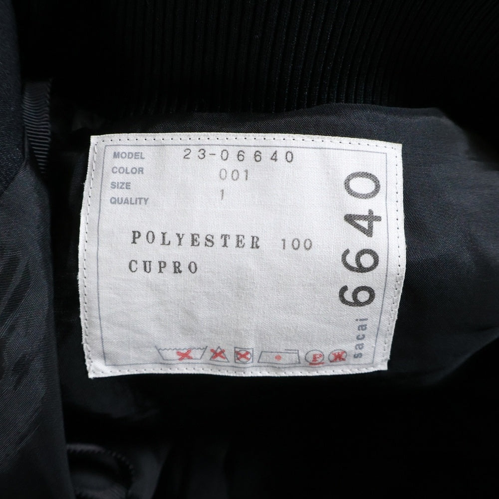 Sacai(サカイ) 23AW Technical Jersey Skirt テクニカル ジャージ スカート レディース ブラック23-06640