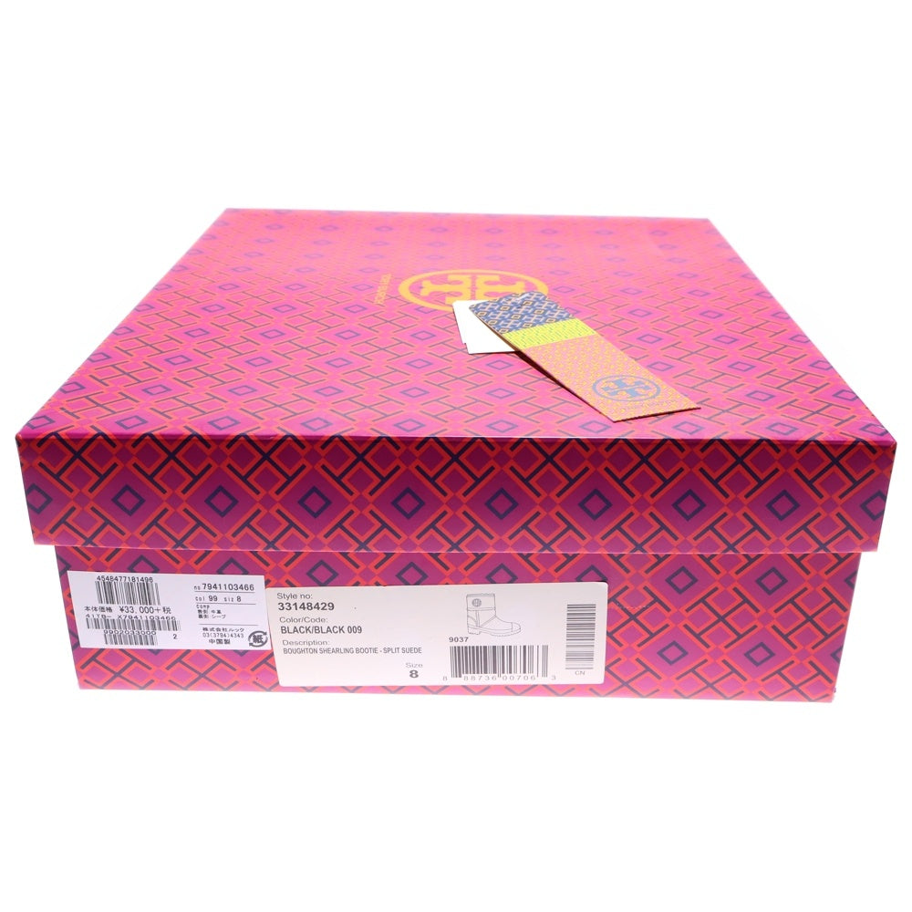 TORY BURCH(トリー バーチ) BOUGHTON SHEARLING BOOTLE ボストン シアリング スウェード ムートン ハイカットブーツ ブラック レディース 33148429