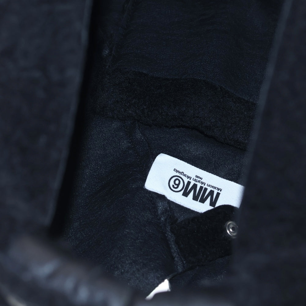 MM6 Maison Margiela(エムエムシックスメゾンマルジェラ) エコ ムートン ジャパニーズ トートバッグ ブラック S41WD0003 S44271 レディース