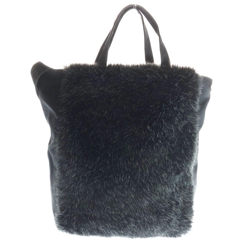 COMME des GARCONS HOMME PLUS(コムデギャルソンオムプリュス) エコファー 2WAY ハンド ショルダーバッグ ブラック PN‐K202