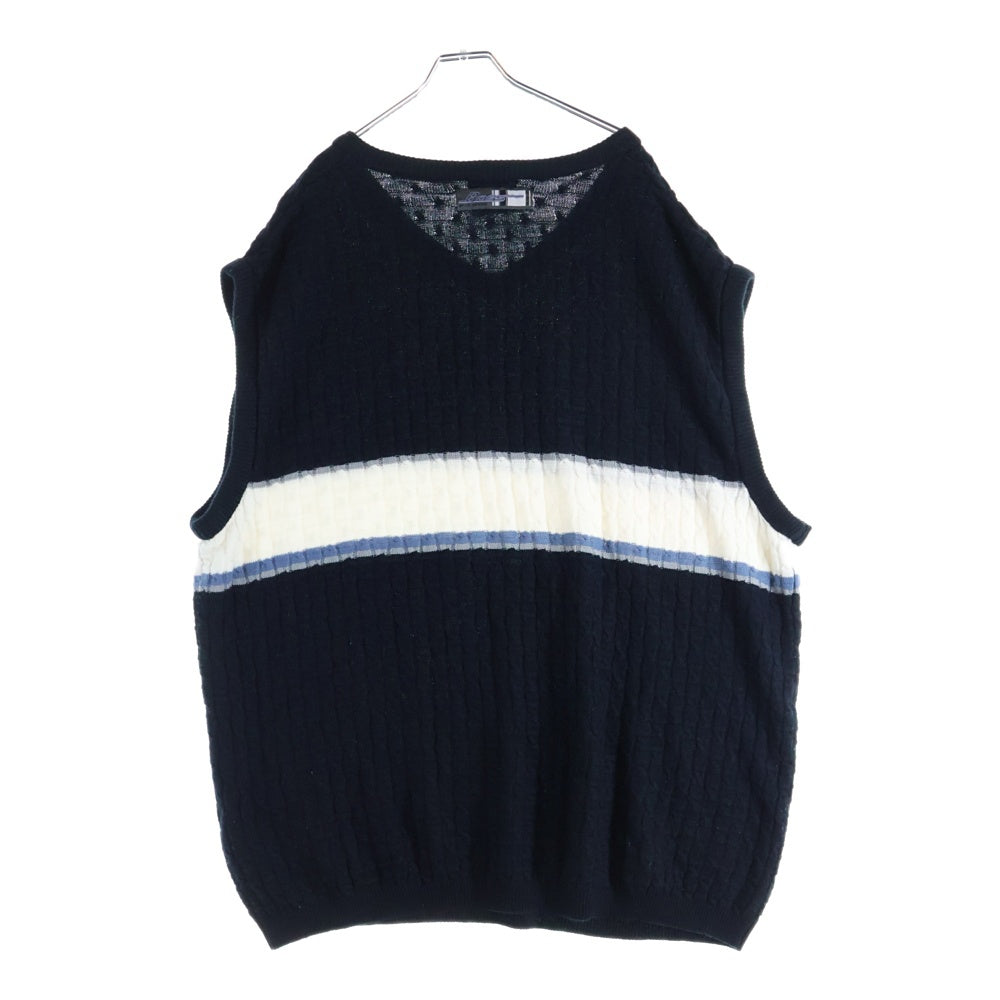 VINTAGE(ヴィンテージ) 90S VINTAGE BOSS ヴィンテージ ボス 韓国製 アクリルニット ベスト ネイビー