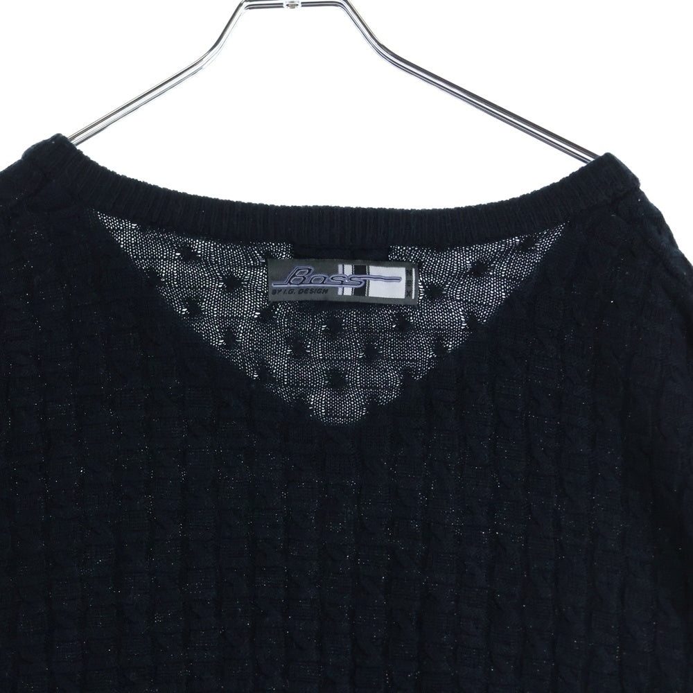 VINTAGE(ヴィンテージ) 90S VINTAGE BOSS ヴィンテージ ボス 韓国製 アクリルニット ベスト ネイビー