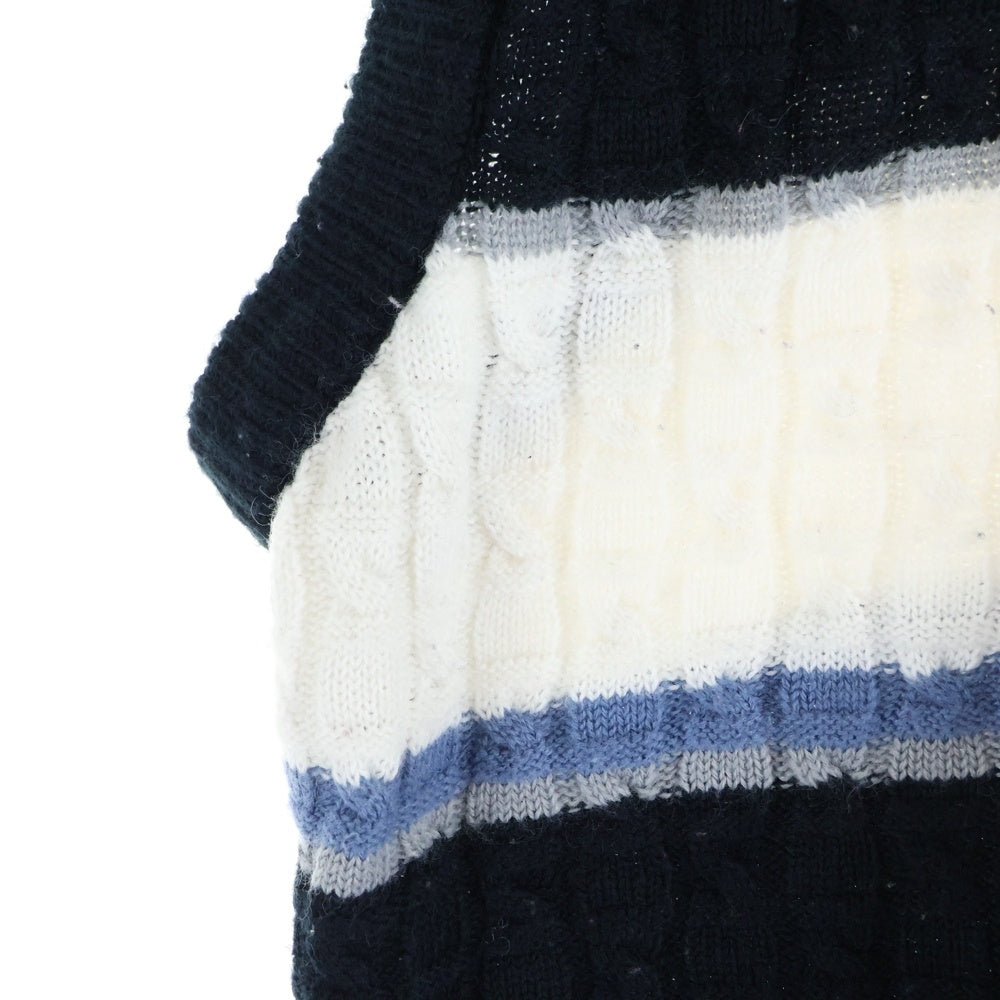 VINTAGE(ヴィンテージ) 90S VINTAGE BOSS ヴィンテージ ボス 韓国製 アクリルニット ベスト ネイビー