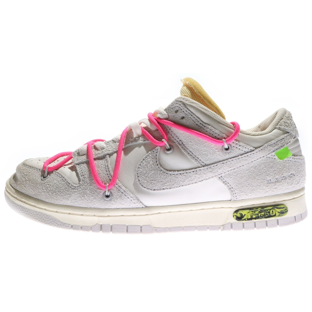 NIKE(ナイキ) ×OFF-WHITE DUNK LOW オフホワイト ダンク ローカットスニーカー ホワイト/グレー US10/28cm DJ0950-117