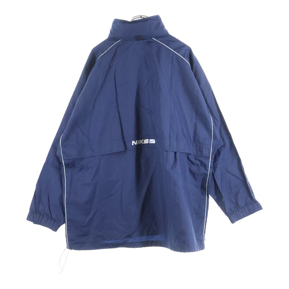 NIKE(ナイキ) 00S ロゴ刺繍 ナイロン アノラックジャケット ネイビー