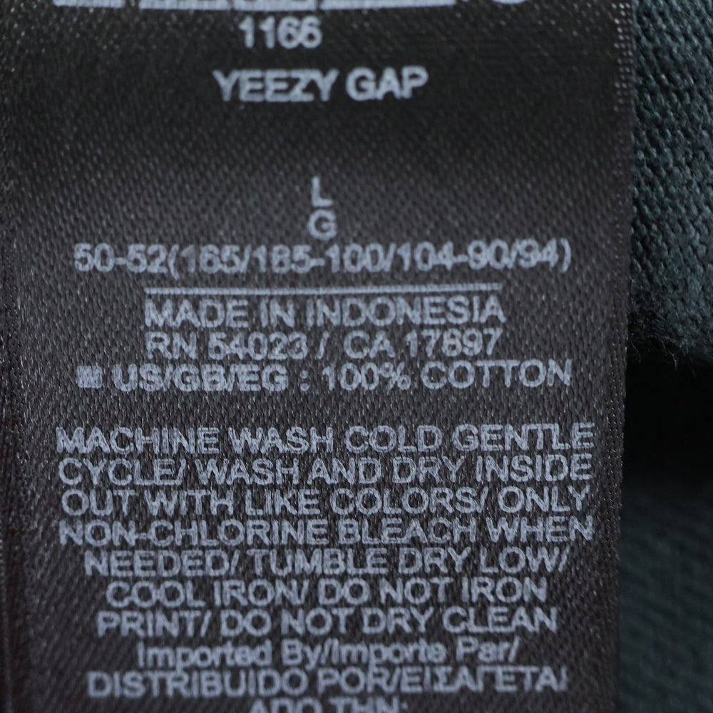 YEEZY GAP(イージーギャップ) LOGO SLEEVE TEE フロントロゴ オーバーサイズ 半袖Tシャツ カットソー ブラック 471310-04-1