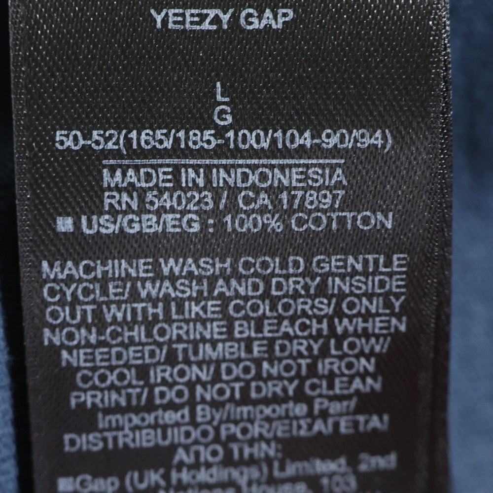 YEEZY GAP(イージーギャップ) LOGO SLEEVE TEE フロントロゴ オーバーサイズ 半袖Tシャツ カットソー ネイビー 471310-03-1