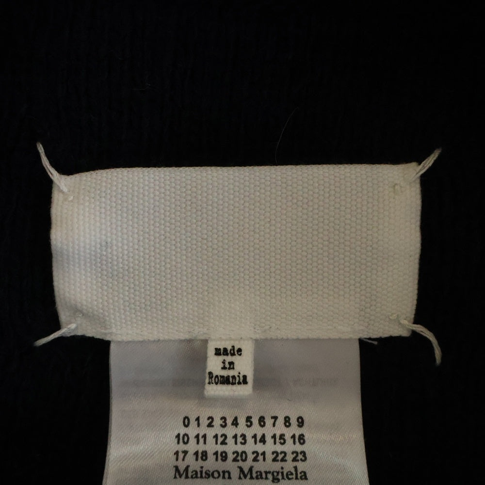 Maison Margiela(メゾンマルジェラ) 23AW Cut-out Knit Sweater カットアウトデザイン クルーネック ニットセーター ネイビー S67HL0001