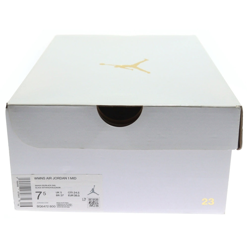 NIKE(ナイキ) AIR JORDAN 1 MID GUAVA ICE エアジョーダン 1 グアバアイス ミッドカットスニーカー アイボリー レディース US7.5/24.5cm BQ6472-800