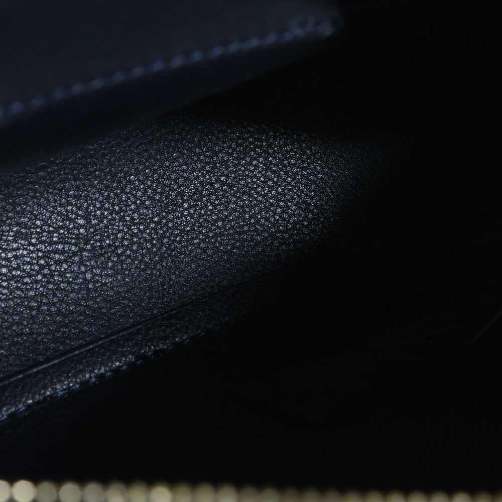 TOMMY HILFIGER(トミーヒルフィガー) ロゴプレート レザー クロスボディ ショルダーバッグ ネイビー M156930022