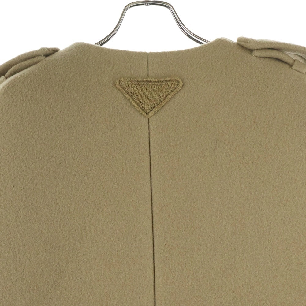 PRADA　ベージュコンビブルゾン｜上質素材×洗練デザインラグジュアリーアウター PRADA】コットン ブルゾン ワーク ジャケット ロゴ ベージュ (PRADA