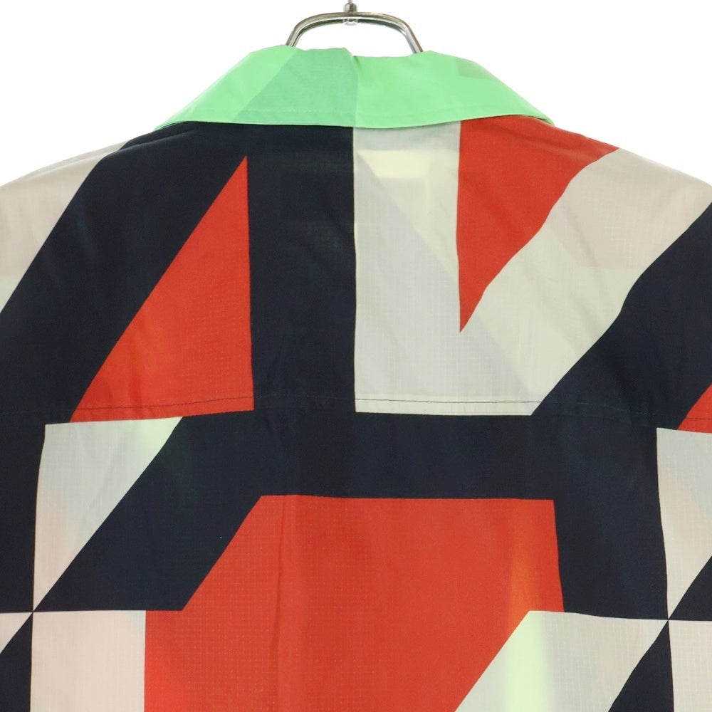 DRIES VAN NOTEN(ドリスヴァンノッテン) 総柄 ナイロン ステンカラー ジャケット マルチ