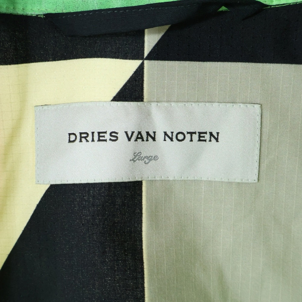 DRIES VAN NOTEN(ドリスヴァンノッテン) 総柄 ナイロン ステンカラー ジャケット マルチ
