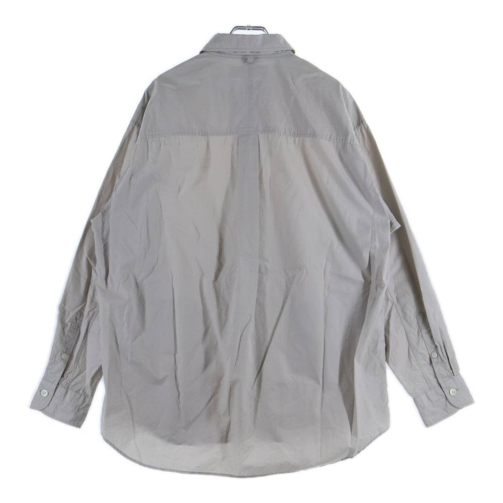 NEIGHBORHOOD(ネイバーフッド) 21AW TRAD C-SHIRT ロゴプリント トラッドコットン 長袖シャツ グレー 212SPNH-SHM01