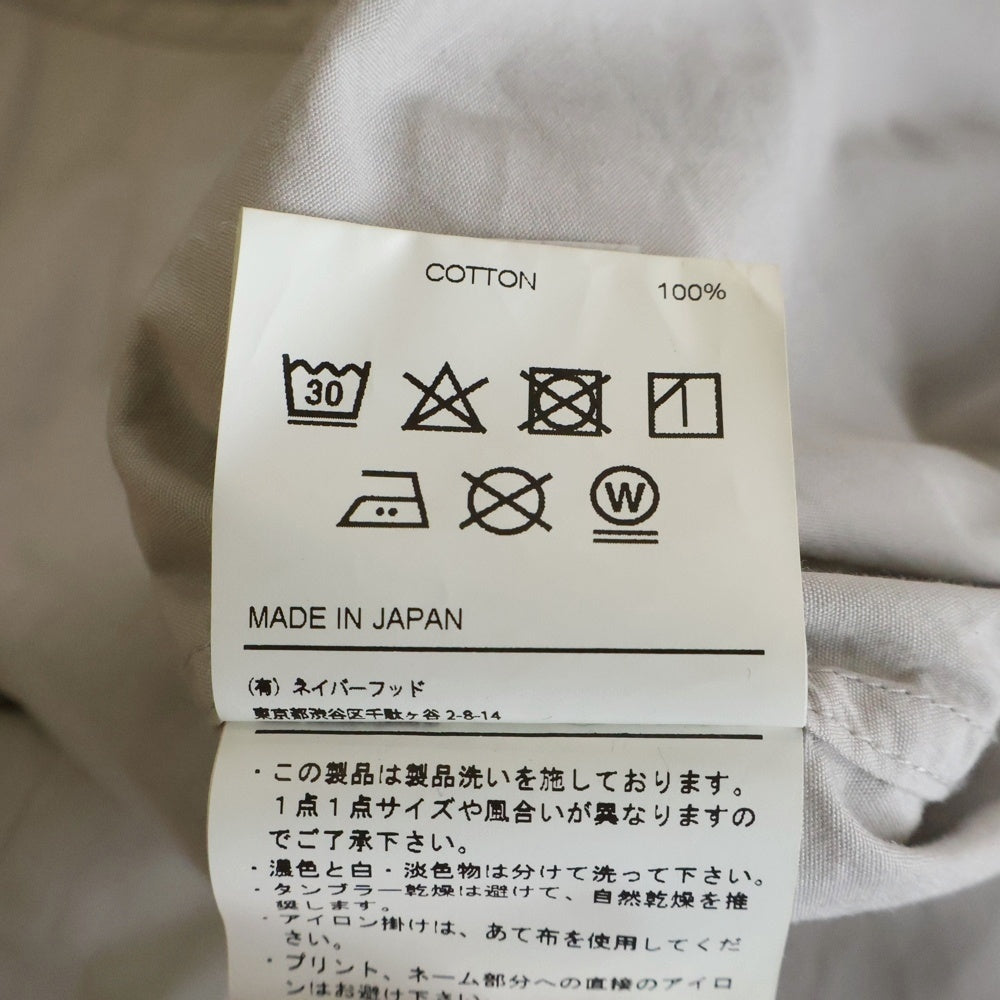 NEIGHBORHOOD(ネイバーフッド) 21AW TRAD C-SHIRT ロゴプリント トラッドコットン 長袖シャツ グレー 212SPNH-SHM01